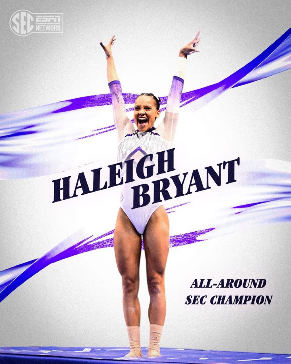 Haleigh Bryant earns SEC All-Around, Beam, and Team&nbsp;title!